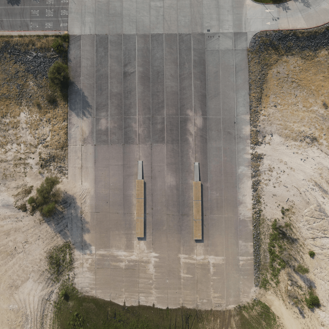 drone job site aerial shot