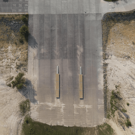 drone job site aerial shot