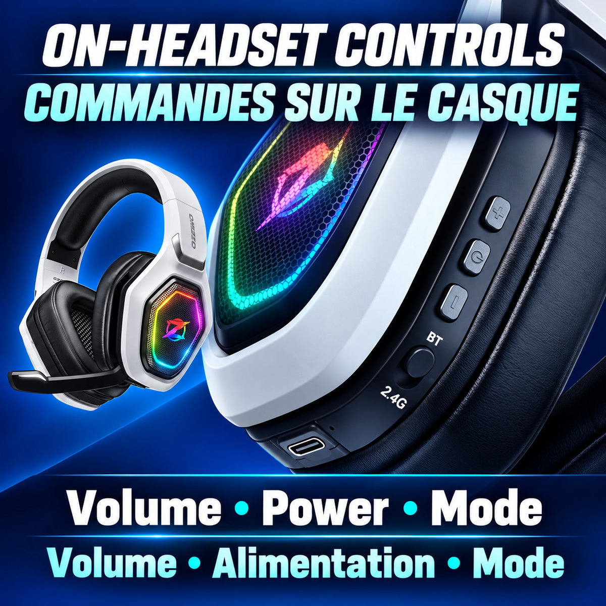 Strike Wireless Controller + Wireless Gaming Headset Gift Set — PS4/PC Controller (Dual Vibration, Touchpad, Micro-USB) + Headset for PS5/PS4/Switch/PC