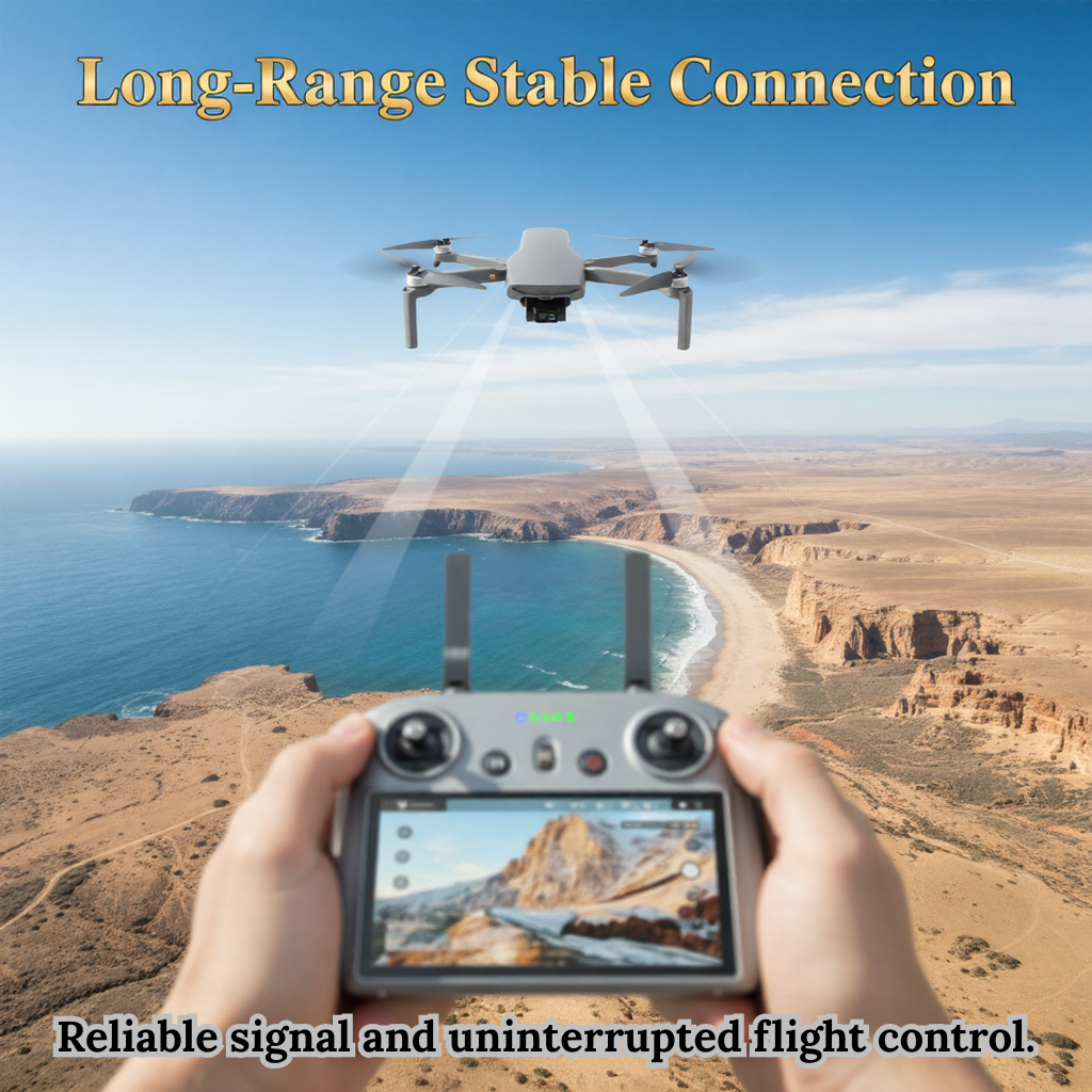 Bigly Brothers Walker-Air Mini SE FPV Drone with Built-In Screen Controller, 48MP Camera, GPS