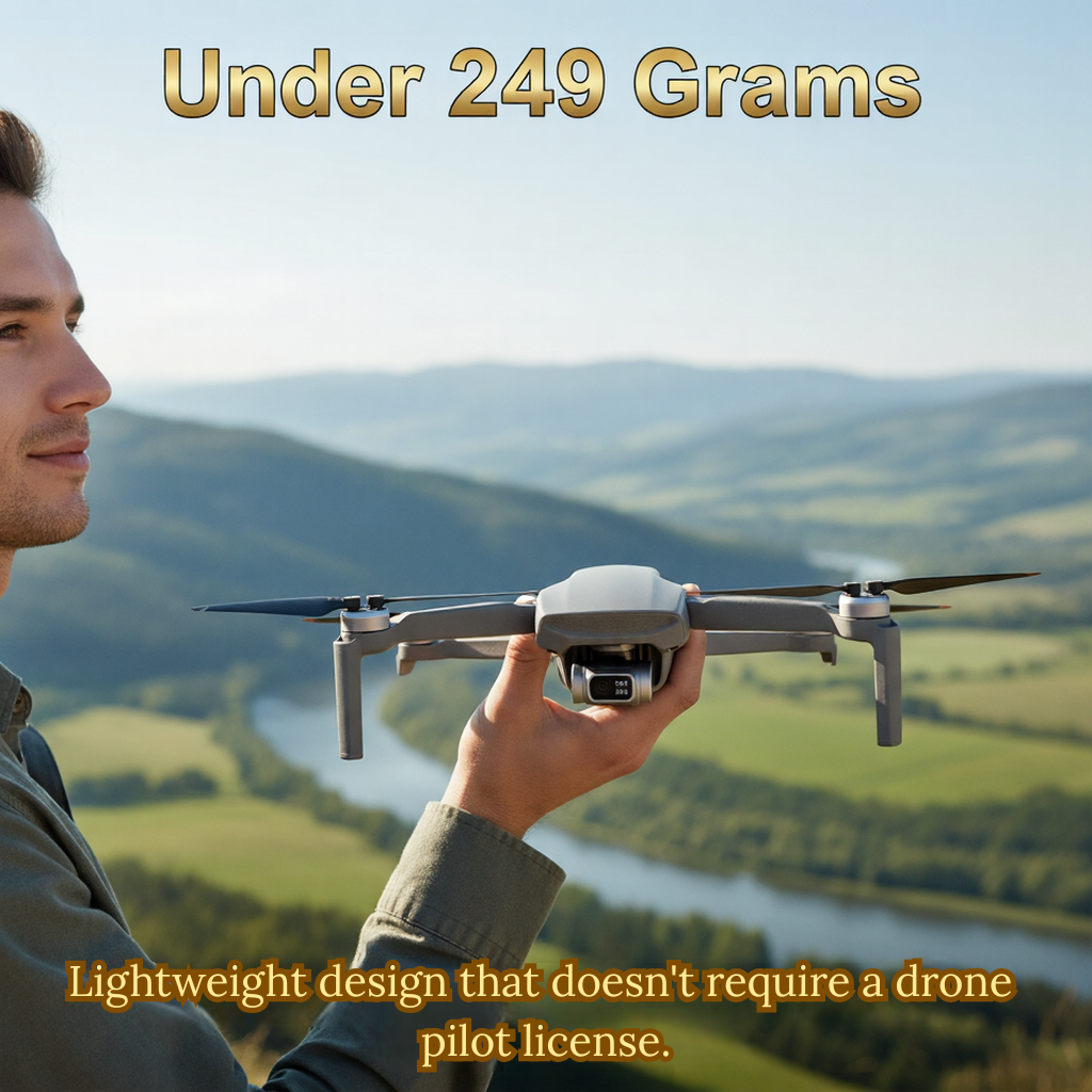 Bigly Brothers Walker-Air Mini SE FPV Drone with Built-In Screen Controller, 48MP Camera, GPS
