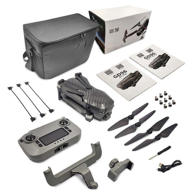 REFURBISHED: The Bigly Brothers GD96 Midnight Alpha Ultra HD, Built-In Binocular Long Range Obstacle Avoidance Drone with Carrying Case, 30-Mins Flight Time, 5km Range, 3-Axis Gimbal, GPS System, Follow Me Mode