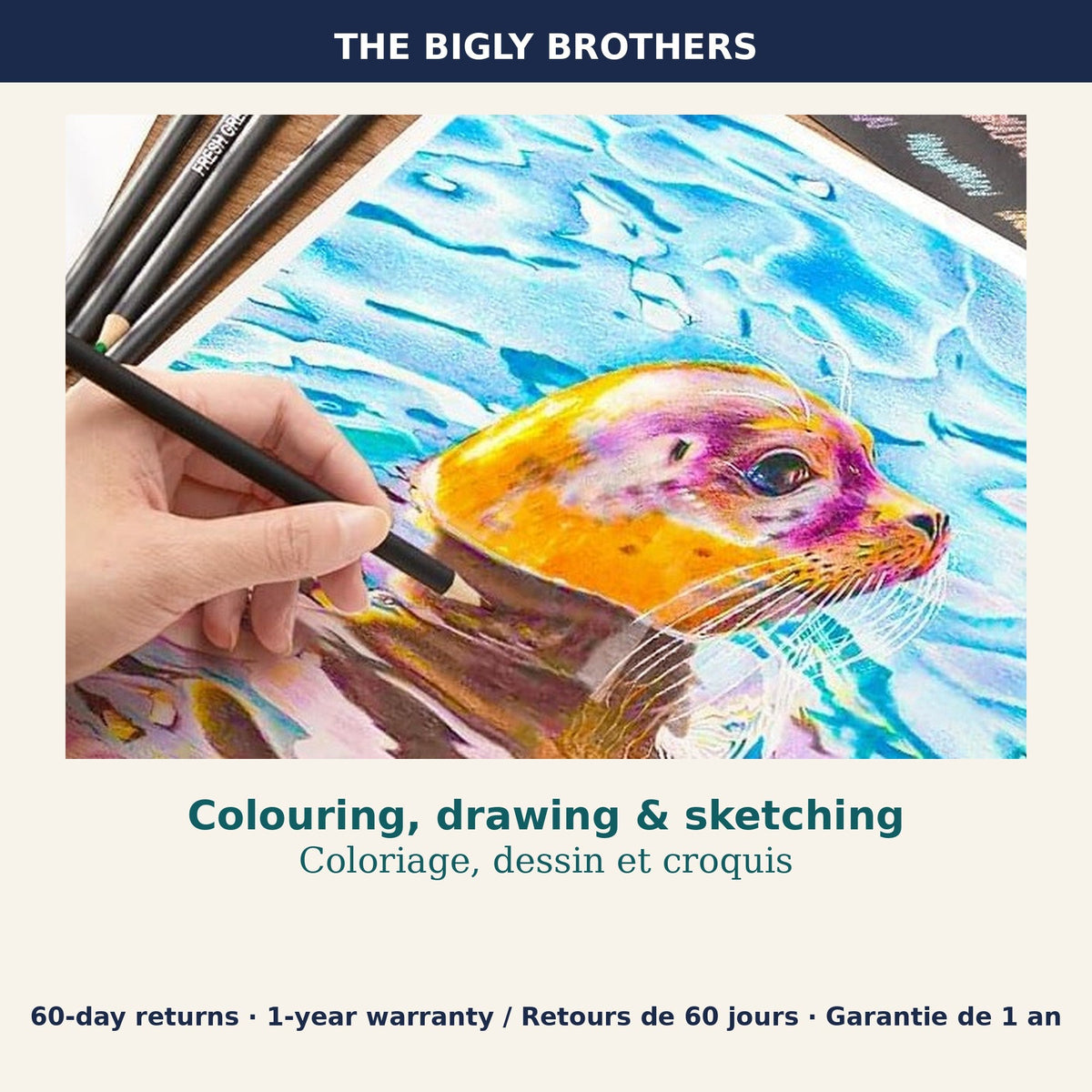 Grandkid Artist Gift Kit — 174 Coloured Pencils Set with Case and Sketch Pad plus 168-Colour Watercolor Paint Set with Brush Pens and Accessories