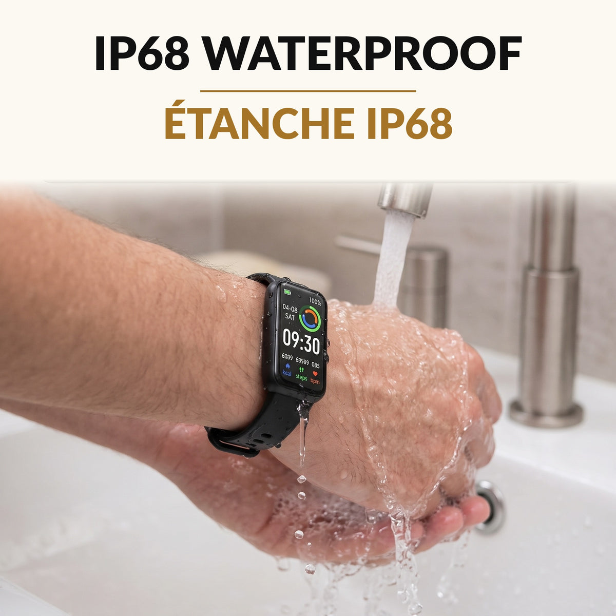Fitness Tracker Watch with Heart Rate Blood Oxygen and Sleep Monitor 1.47 Inch Screen Step Counter 25 Sport Modes IP68 Waterproof Long Battery