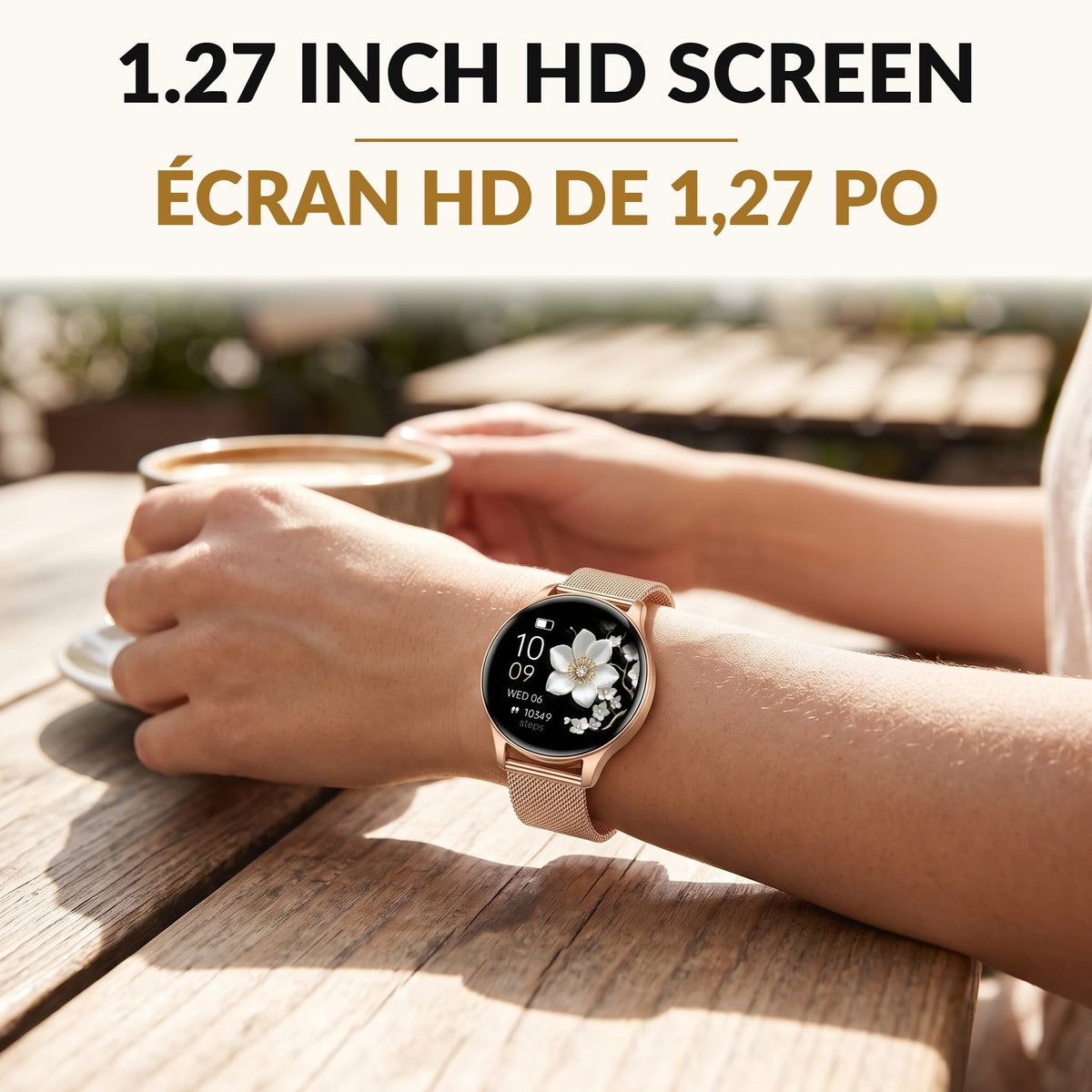 Women's Smart Watch Gift Set with 4 Bands and Necklace 1.27 Inch HD Round Fitness Tracker Bluetooth Calling Heart Rate SpO2 Sleep 120 Sport Modes