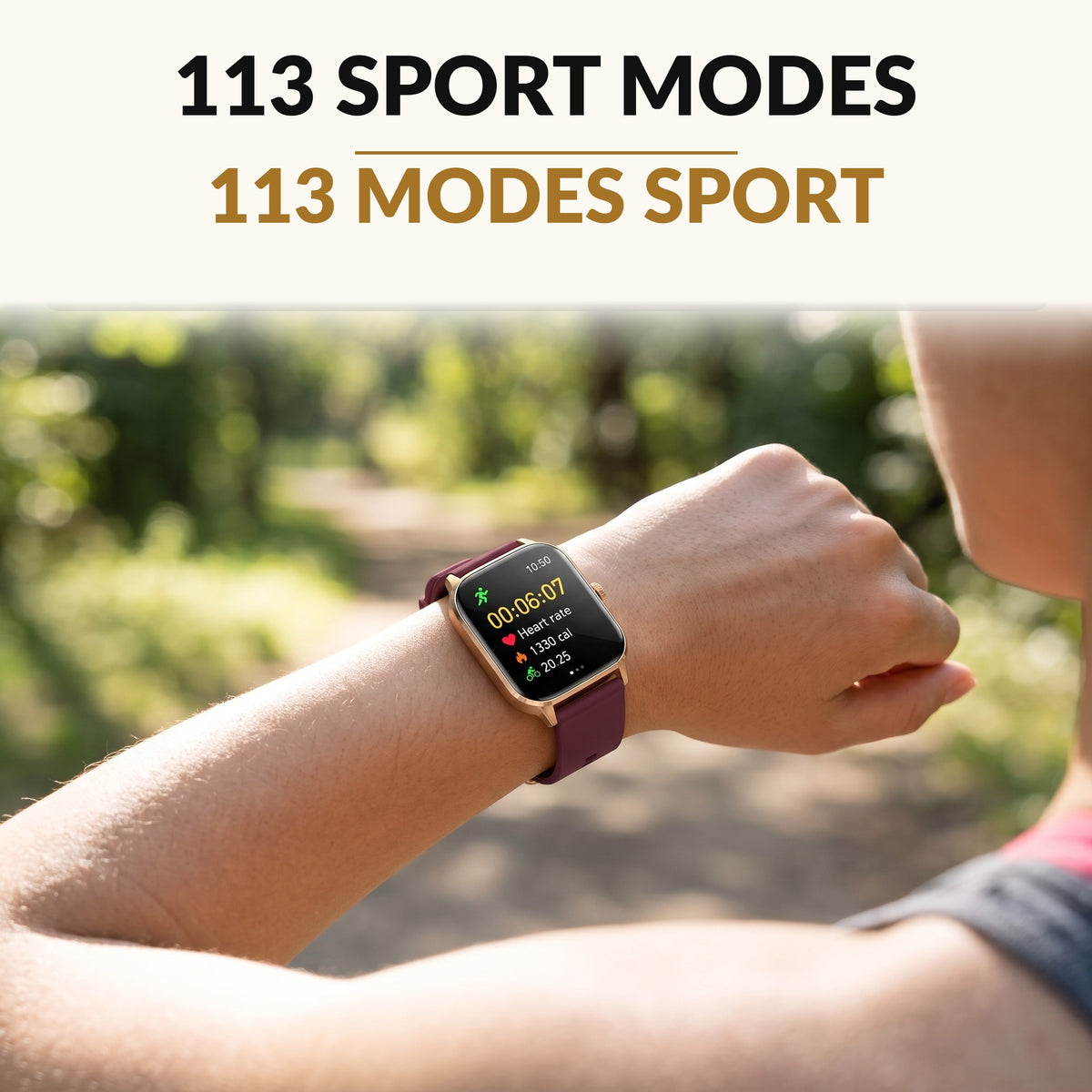 Smart Watch for Women and Men 1.83 Inch HD Screen Bluetooth Calling Step Counter Sleep Monitor 113 Sport Modes Fitness Tracker 7 Day Battery