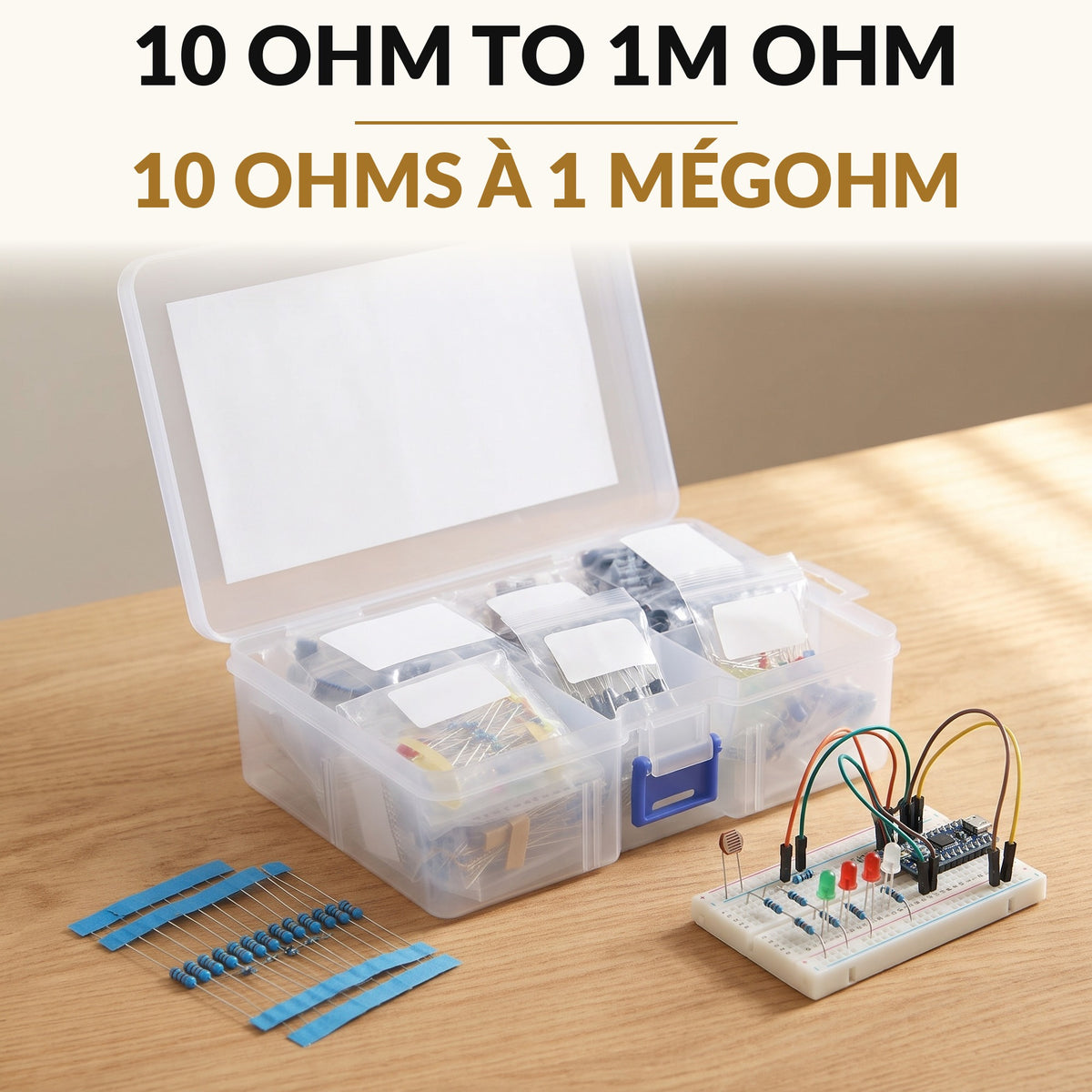 1390-Piece Electronic Components Kit