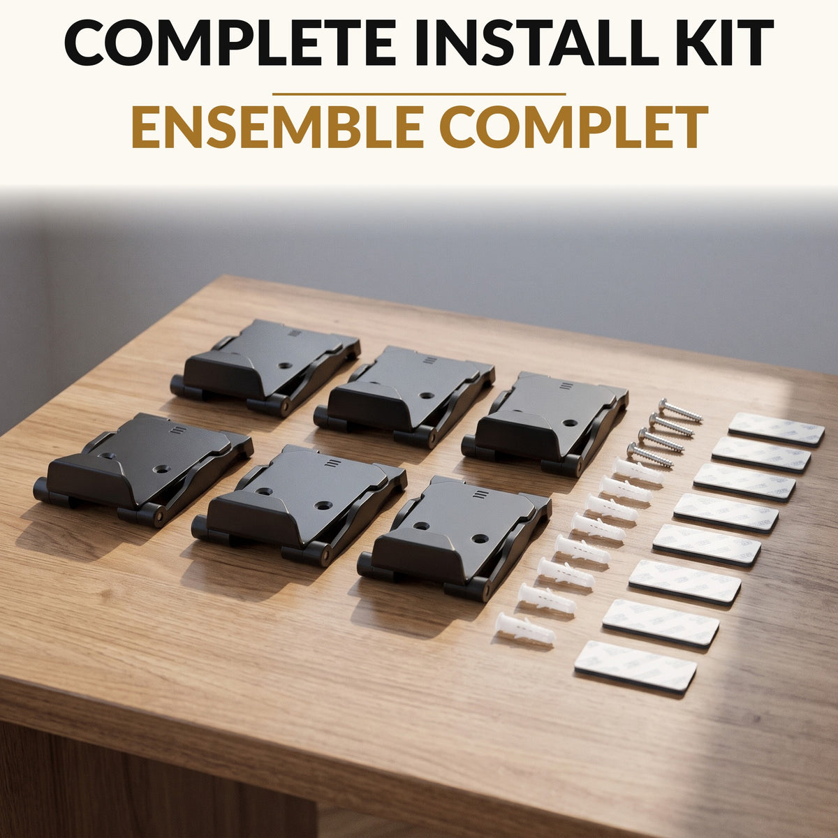 Controller and Headset Wall Mount 6 Pack Black Universal Game Controller Holder Stand with Adhesive and Screw Install Space Saving Gaming Room Storage