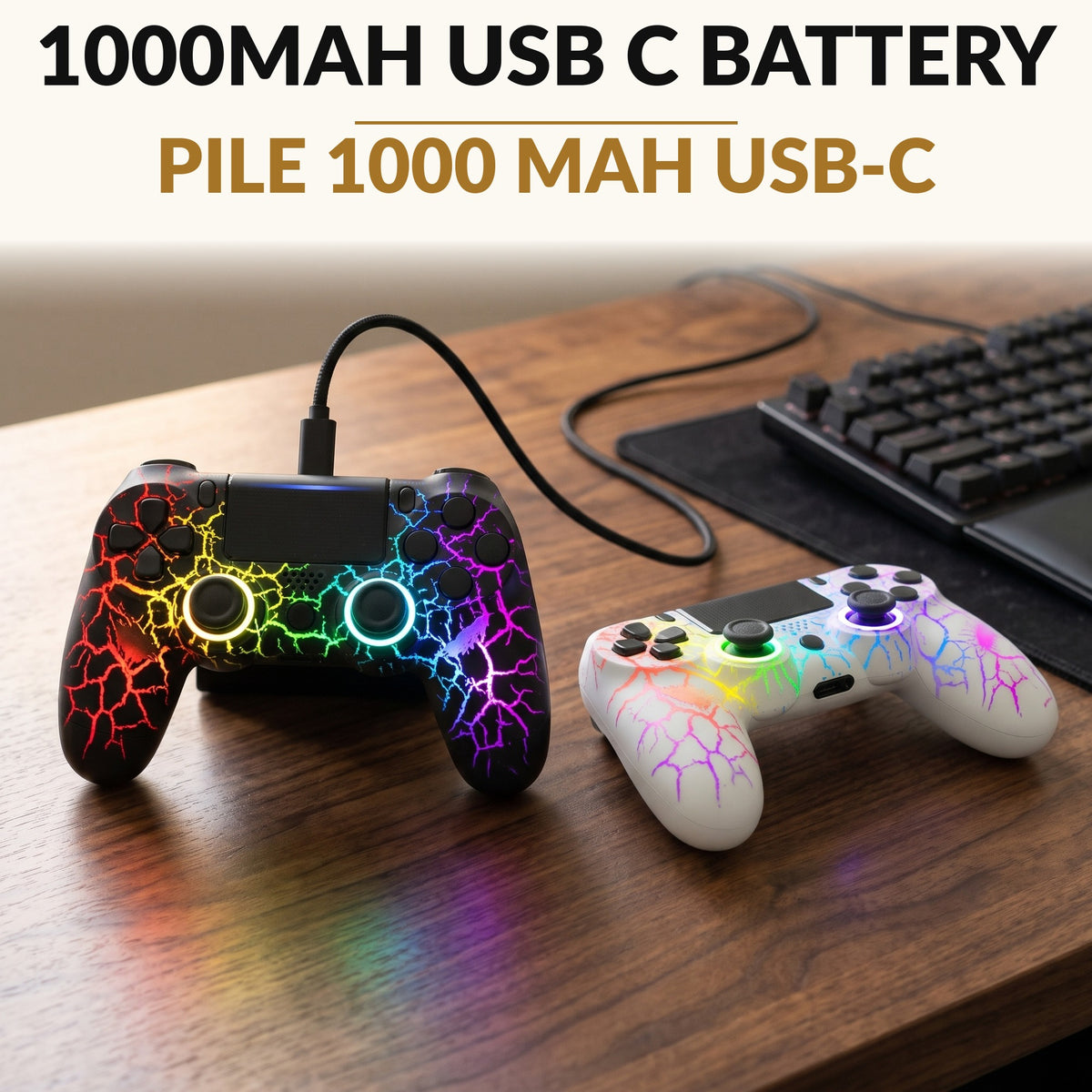 Light Up Wireless Controller 2-Pack, RGB