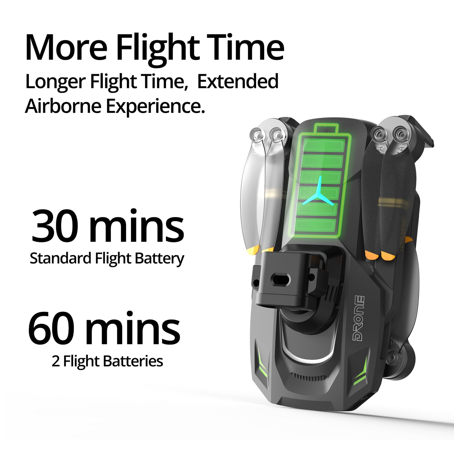 The Bigly Brothers E59 Mark III Delta Black Superior Edition, 60-Min Flight Time, Obstacle Avoidance Drone with Camera, 720 Degrees of Obstacle Avoidance Drone with Carrying Case Below 249g