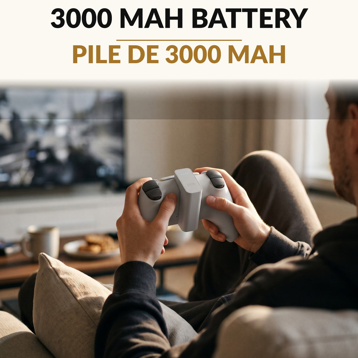 Clip On Wireless Controller Charger Portable Battery Pack with Over 12 Hours Extra Play Time Play While Charging USB C Lightweight Game Controller Power Bank