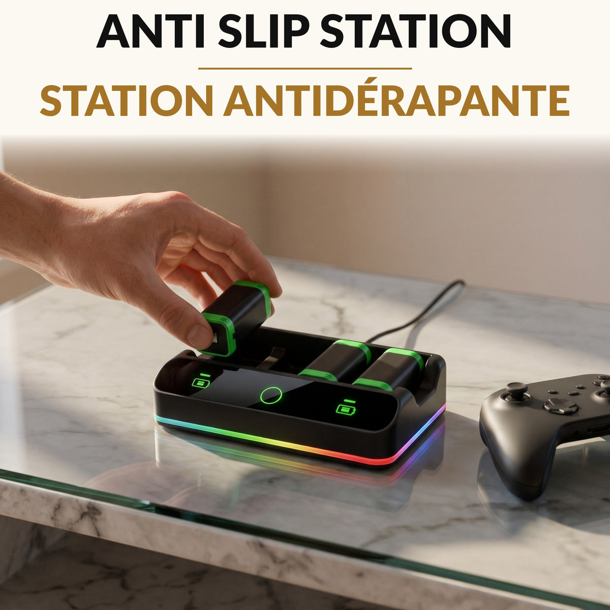 Controller Battery Pack 4-Pack with Charging Station