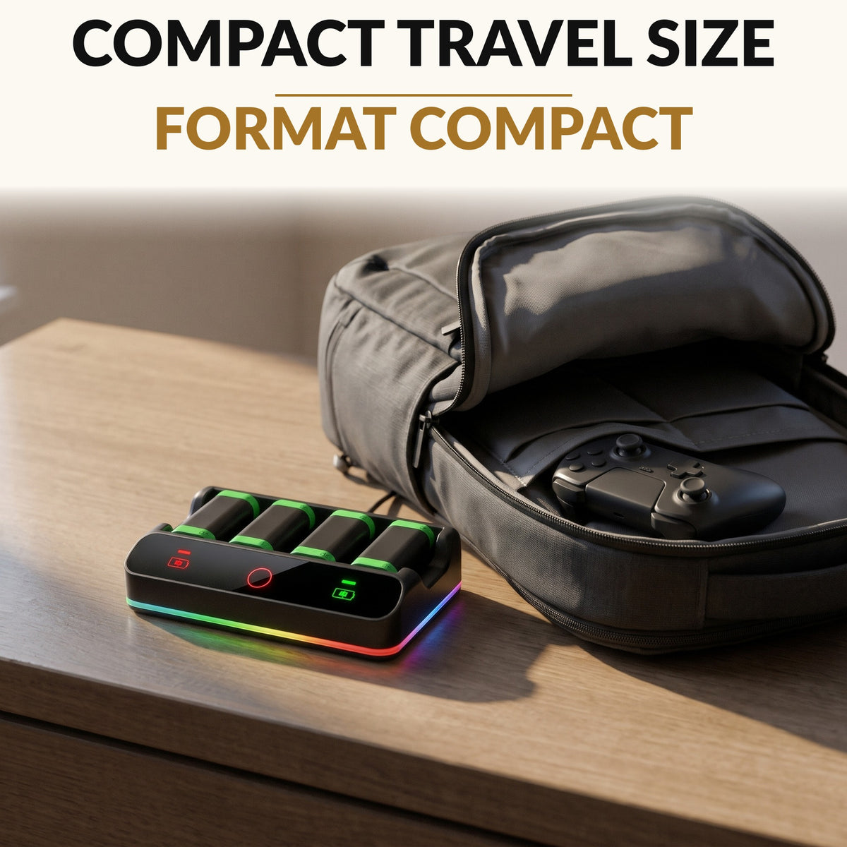 Controller Battery Pack 4-Pack with Charging Station
