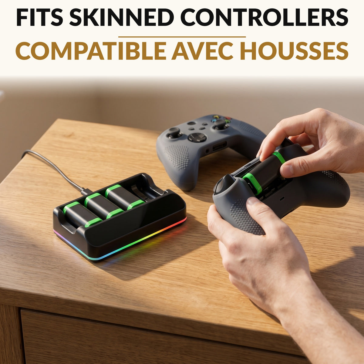 Controller Battery Pack 4-Pack with Charging Station