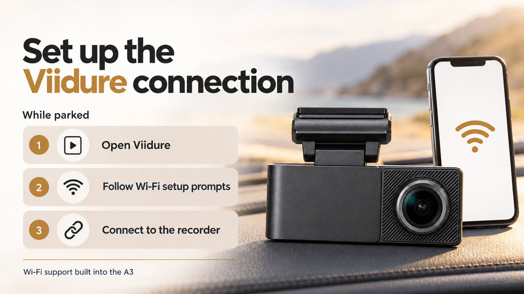 A3 Viidure Wi-Fi setup while parked