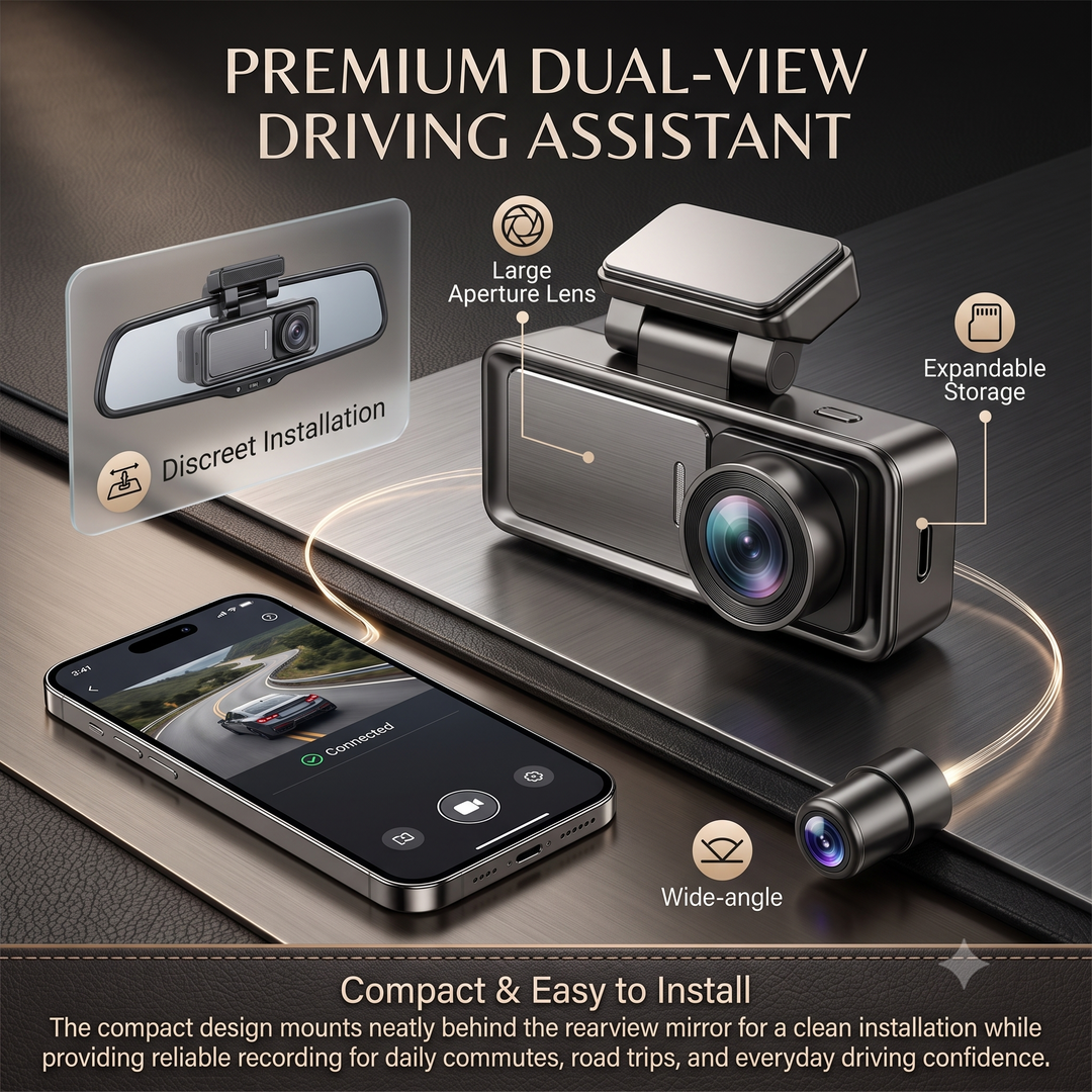 Road Guardian 3 front and rear dual-view recording