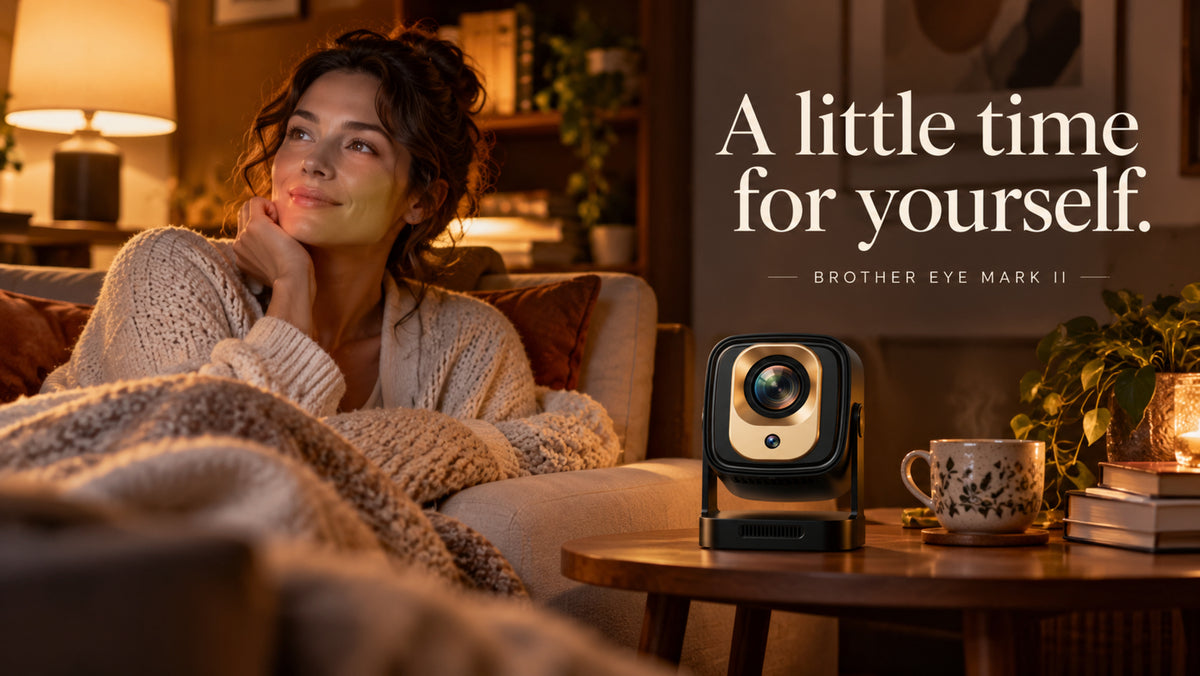 Brother Eye Mark II black and gold projector — A little time for yourself.