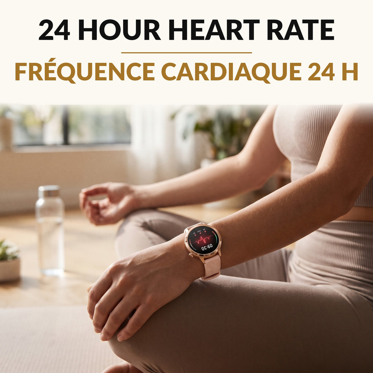 Slim Women's Smart Watch 1.1 Inch AMOLED Small Round Fitness Tracker 24 Hour Heart Rate Sleep Stages Cycle Tracking 120 Sport Modes 10 Day Battery