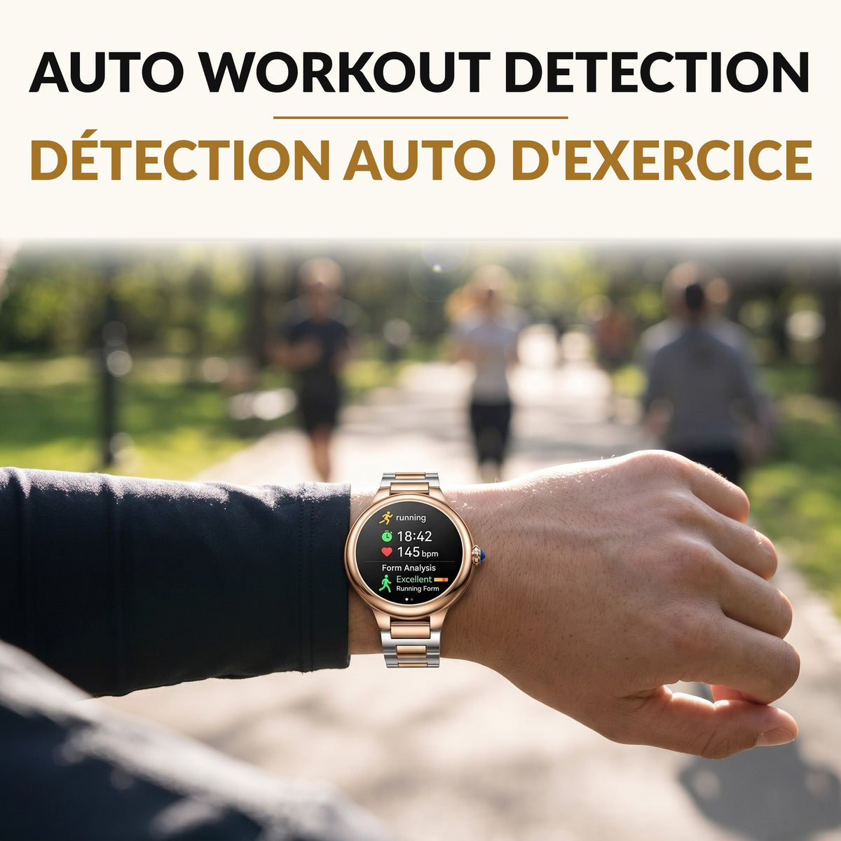 Luxury Women's Smart Watch 1.19 Inch AMOLED Round Display AI Voice Assistant Bluetooth Calling Heart Rate SpO2 Stress Monitor 30 Day Standby