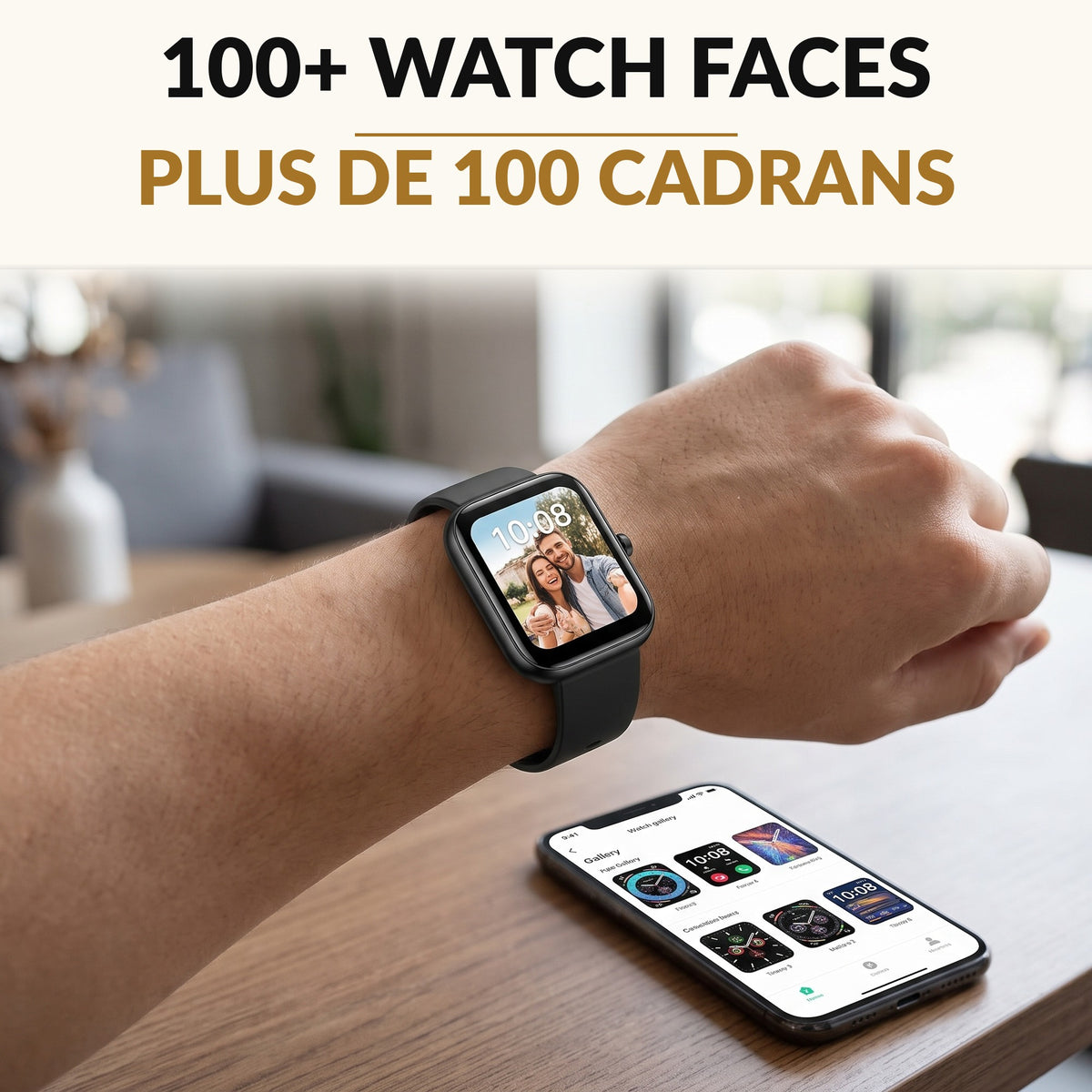 Smart Watch for Men and Women with Bluetooth Calling 1.83 Inch HD Touchscreen Fitness Tracker Heart Rate SpO2 Sleep Monitor 100 Sport Modes IP68
