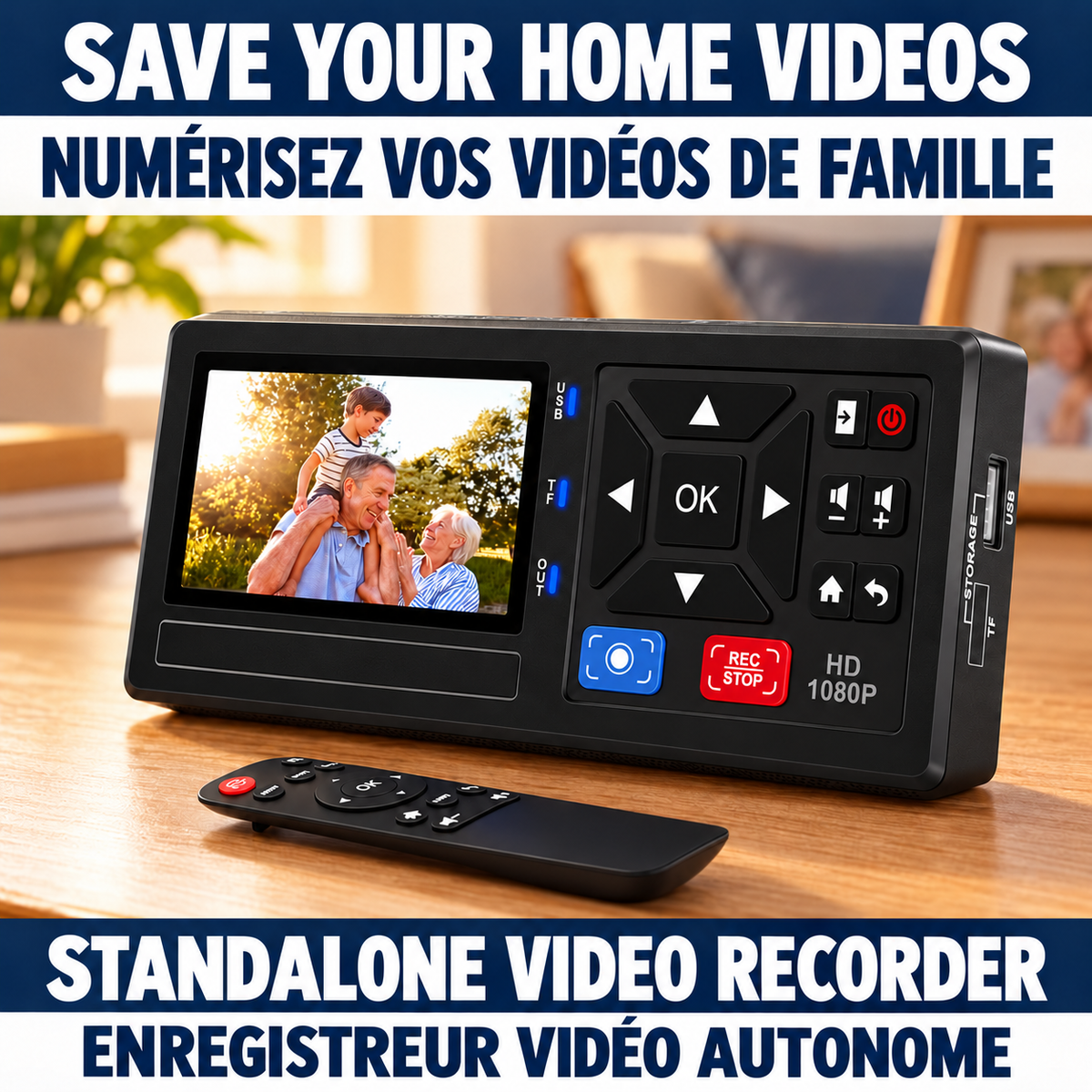Bigly Brothers Analog Video Recorder — Convert VHS & Analog Video to Digital, No Computer Needed, with Remote