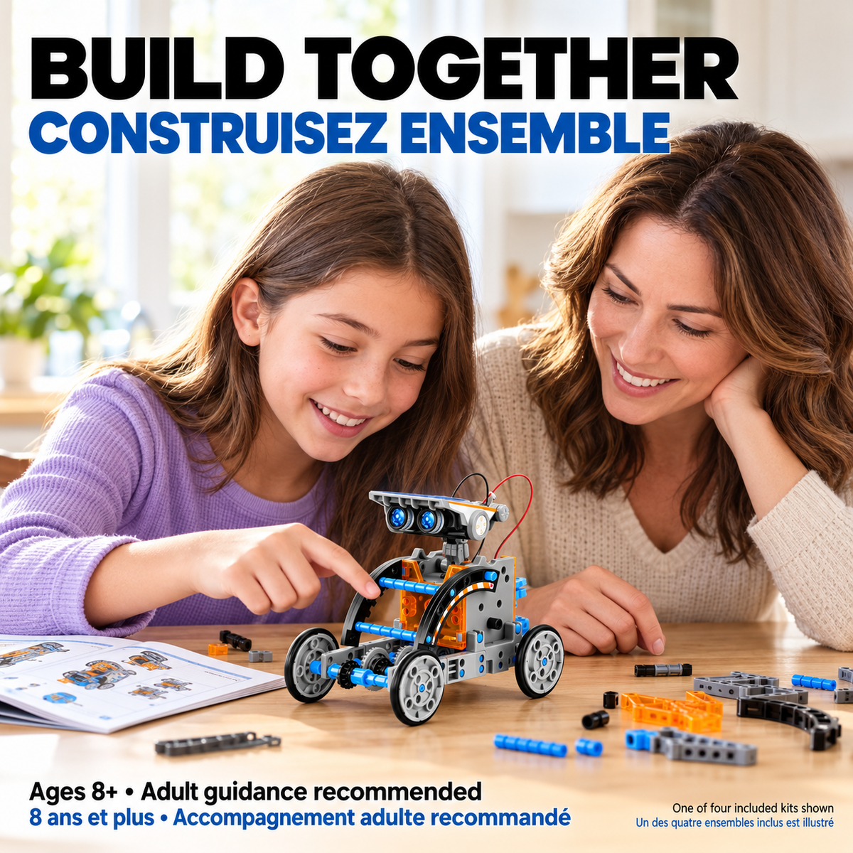 12-in-1 Solar Robot Building Kit 4-Pack