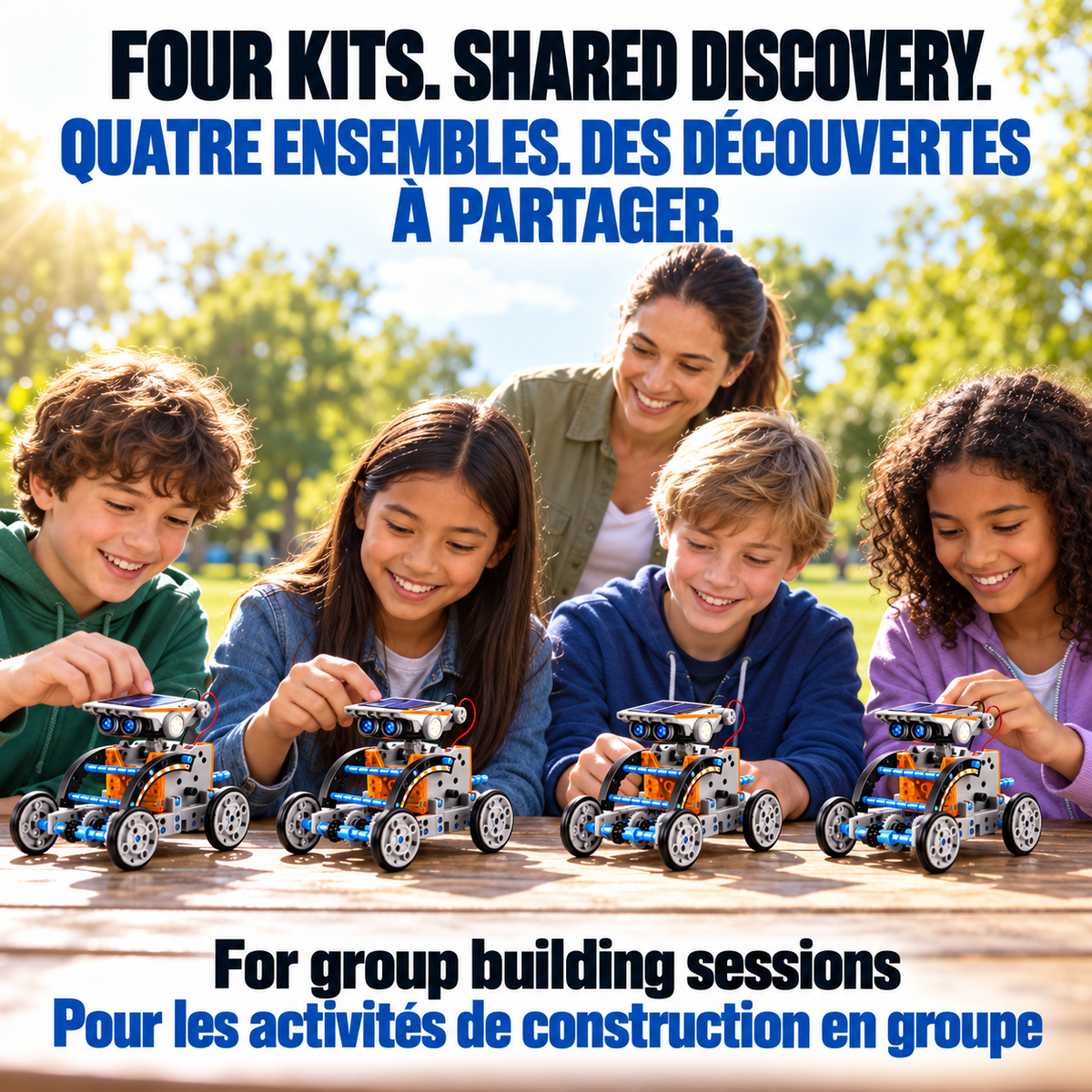 12-in-1 Solar Robot Building Kit 4-Pack