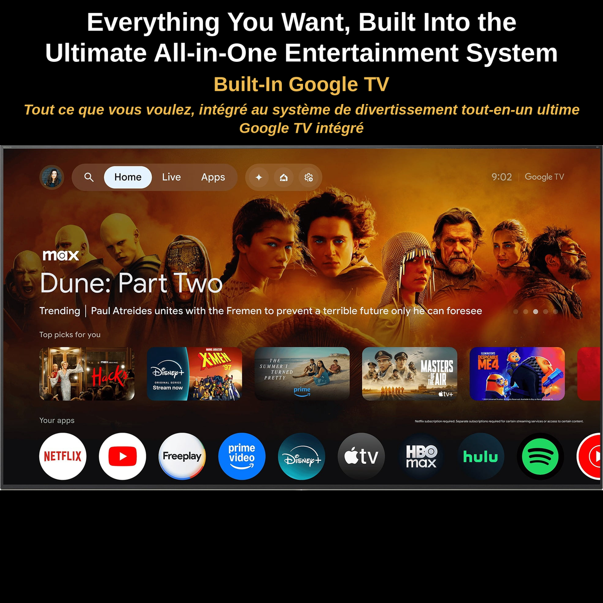 Mark III Elite — everything you want built into the ultimate all-in-one entertainment system with Google TV