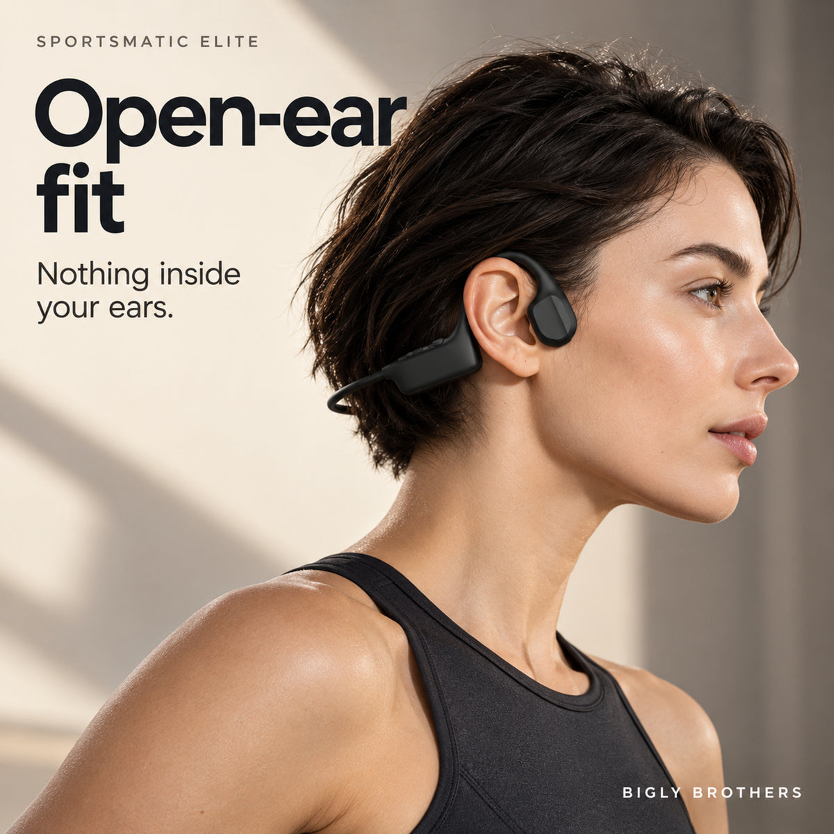 Sportsmatic Elite Run worn outside the ear