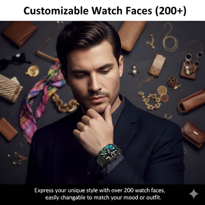 The Bigly Brothers All-in-1 Smart Watch, Mens Watch Amoled Display with Call/Text, Blood Pressure, Heart Rate, Oxygen Level Monitor, Sleep Tracker, 110+ Sport Modes, IP68 Waterproof