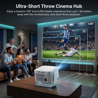 Brother Eye Mark III Elite Edition Officially Licensed Google TV 4K Smart Projector, 1500 Lumens, WiFi Bluetooth Portable Movie Projector with Auto Focus, Wireless Proyector for Phone/PC/Gaming