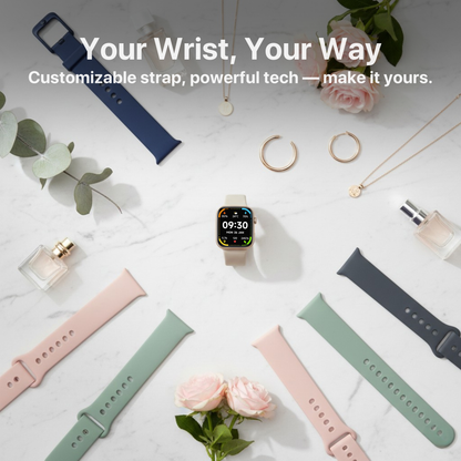 Big Time Baddie Womens Smart Watch, Sports Watch with Blood Pressure, Call/Text, Heart Rate, Blood Oxygen Level Monitor, Sleep Tracker, 110+ Sport Modes, IP68 Waterproof Watch for Women