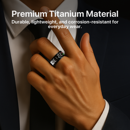 The Bigly Night Shade 1 AI Smart Ring  - Sleep/Heart and Health Tracker 4th gen chip technology,  Up To 10 Days Battery Life,  No APP Subscription (Black, Size 9)