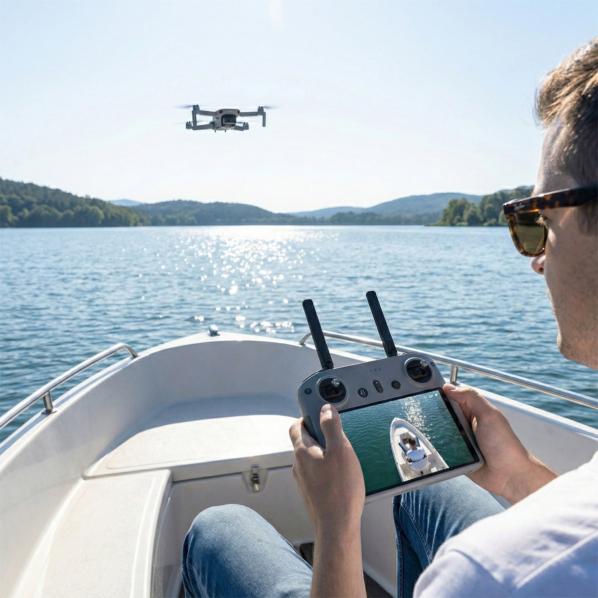 Bigly Brothers Walker-Air Mini SE FPV Drone with Built-In Screen Controller, 48MP Camera, GPS