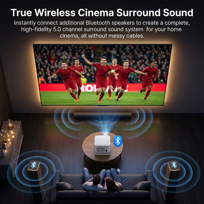 Brother Eye Mark III Elite Edition Officially Licensed Google TV 4K Smart Projector, 1500 Lumens, WiFi Bluetooth Portable Movie Projector with Auto Focus, Wireless Proyector for Phone/PC/Gaming
