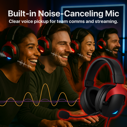The Bigly Brothers RGB Wireless Headset with Noise-Cancelling Mic & up to 36 Hours Battery Life