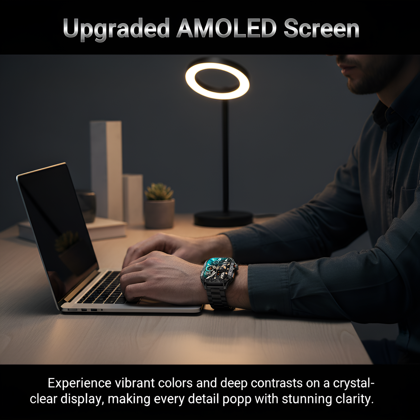 The Bigly Brothers All-in-1 Smart Watch, Mens Watch Amoled Display with Call/Text, Blood Pressure, Heart Rate, Oxygen Level Monitor, Sleep Tracker, 110+ Sport Modes, IP68 Waterproof