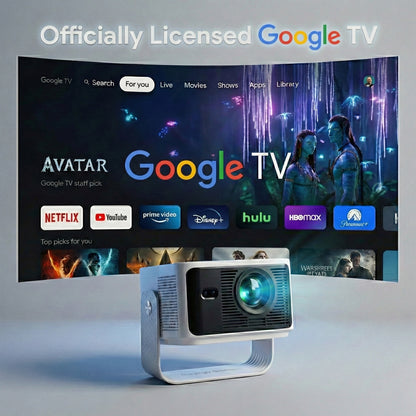 Brother Eye Mark III Elite Edition Officially Licensed Google TV 4K Smart Projector, WiFi Bluetooth Portable Movie Projector with Auto Focus, Wireless Proyector for Phone/PC/Gaming