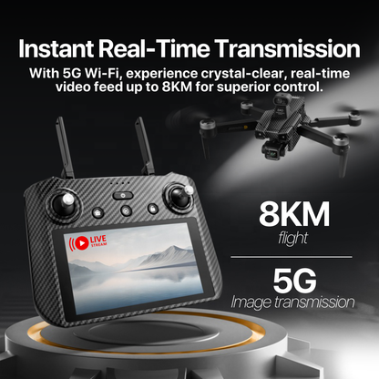 New Release The Bigly Brothers GD99 Drone Fly, Obstacle Avoidance Drone with Case, Anti Shake Camera, 3-Axis Gimbal, 8KM Flight Distance, GPS System, Touchscreen Remote Controller