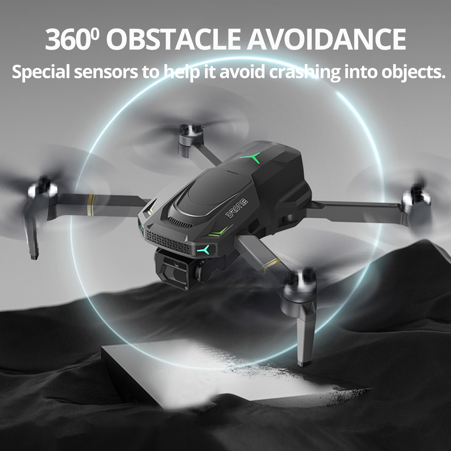 RERFURBISHED: The Bigly Brothers E58 X Lite Mark II Delta Black Superior Edition, FPV Drone with Camera, 360 Degrees of Obstacle Avoidance, Carrying Case plus an additional 2000mAh Battery, Below 249g, Ready to Fly!