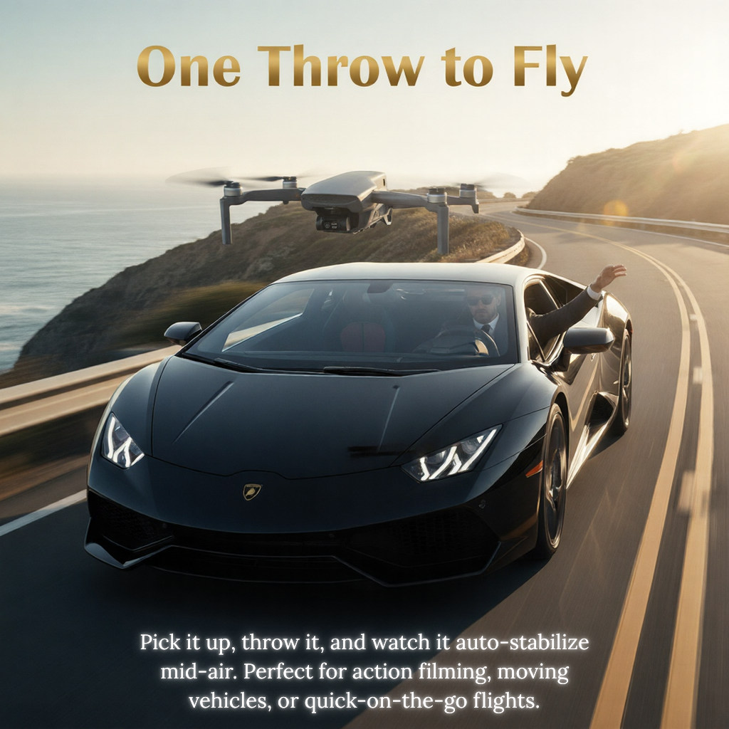 New Release The Bigly Brothers Walker-Air Mini SE FPV Drone with Built-in Screen Controller, One Throw Fly, 48 MP Camera, 58-Mins Flight Time, 4km Range, 3-Axis Gimbal, GPS System, Intelligent Follow Me Mode, Below 249 Grams