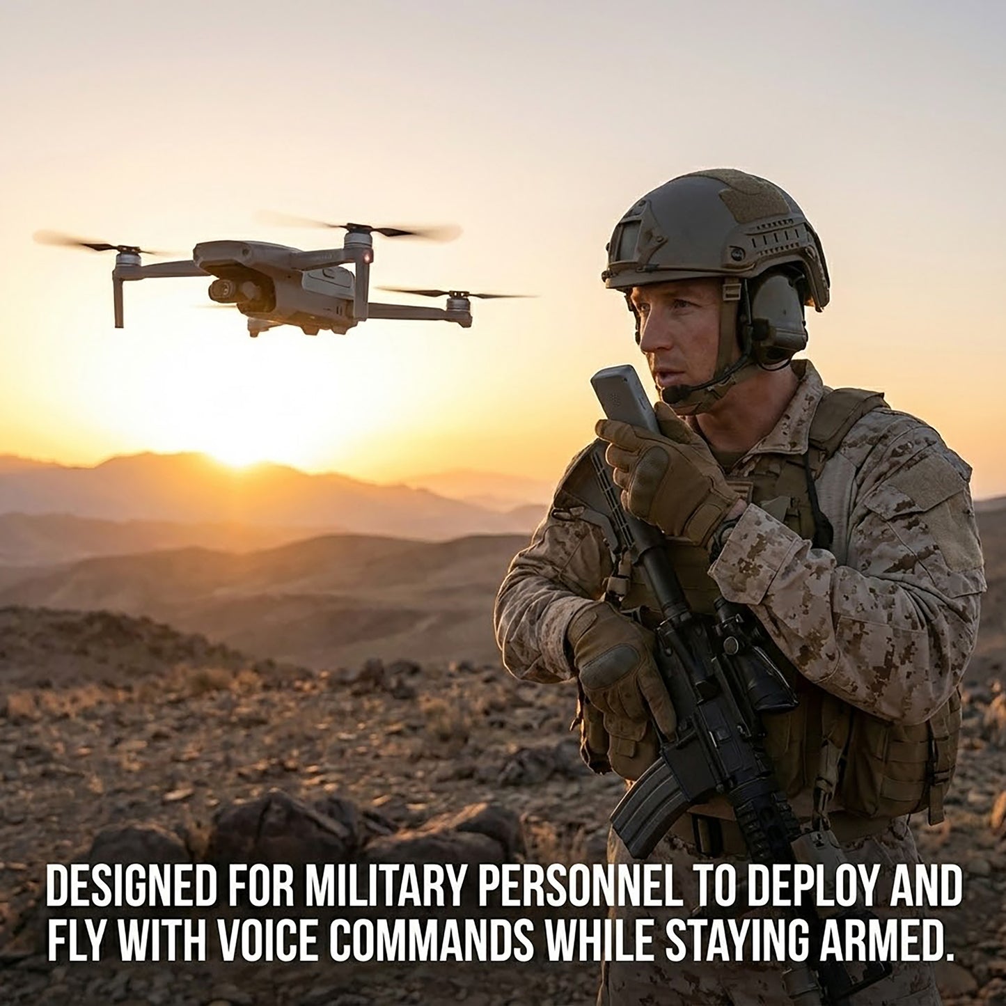 The Bigly Brothers Walker Air Midnight Commando Elite FPV Drone, FPV Goggles, 2 Batteries, 2 Remote Controllers, Carrying Case, Voice Commands, 48 Megapixel Camera, One Key Return Home, Below 249 Grams, Designed in Canada