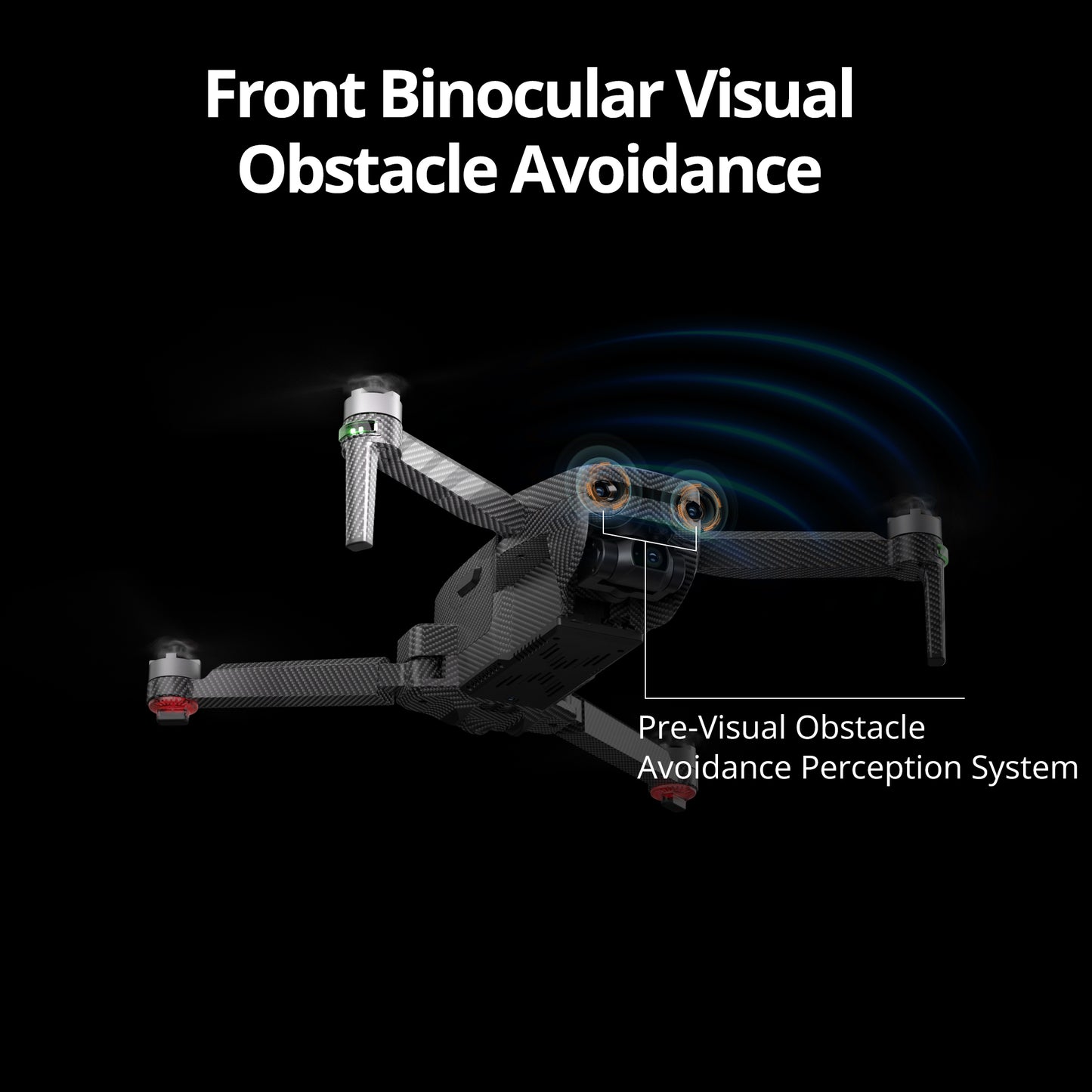 The Bigly Brothers GD96 Midnight Alpha Ultra HD, Built-In Binocular Long Range Obstacle Avoidance Drone with Carrying Case, 60-Mins Flight Time, 5km Range, 3-Axis Gimbal, GPS System, Follow Me Mode