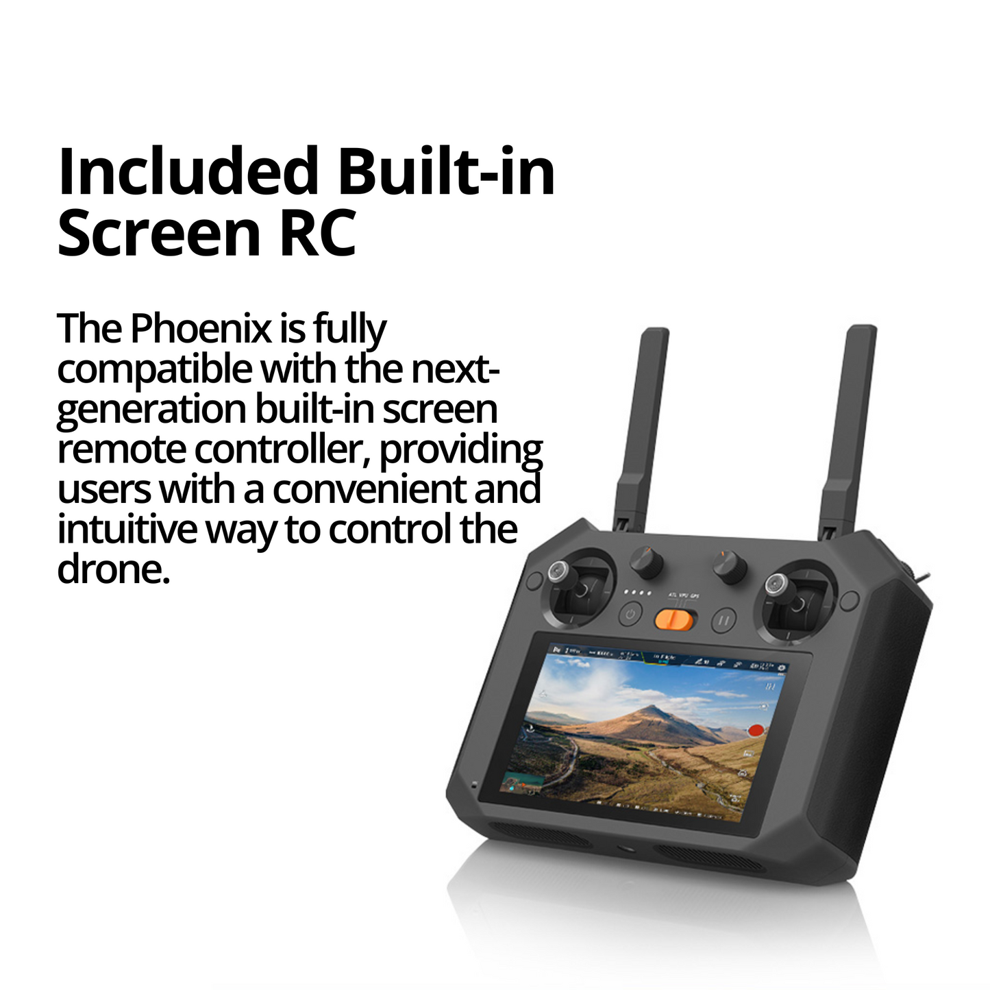 The Bigly Brothers Phoenix Rising GPS Drone with an Integrated Screen Controller, 3-Directional Obstacle Avoidance, 48MP Camera, 80-Mins Flight, 15km Range, Waterproof/Snowproof