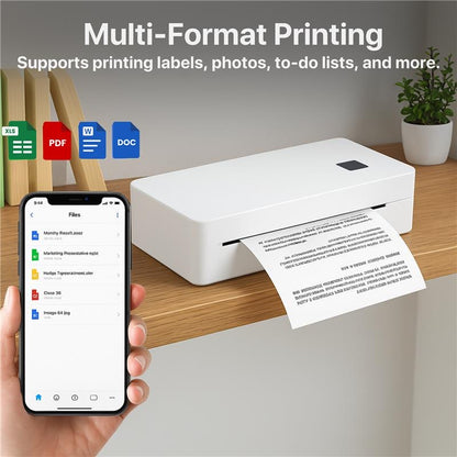 The Bigly Brothers 300DPI High-Resolution Portable Mini Printer – Wireless, Ink, Ribbon, and Cartridge Free for Office & School Use