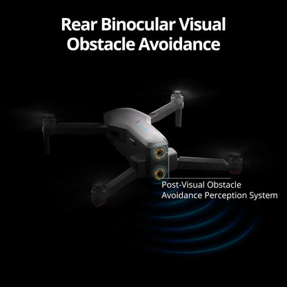 The Bigly Brothers GD96 Midnight Alpha Ultra HD, Built-In Binocular Long Range Obstacle Avoidance Drone with Carrying Case, 30-Mins Flight Time, 5km Range, 3-Axis Gimbal, GPS System, Follow Me Mode