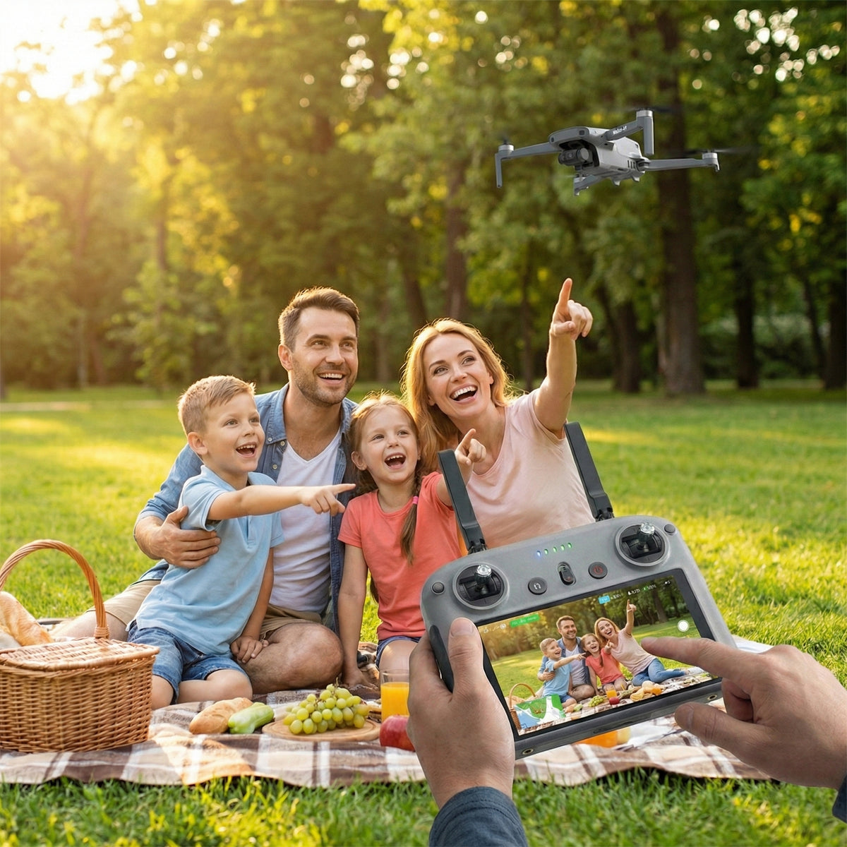Bigly Brothers Walker-Air Mini SE FPV Drone with Built-In Screen Controller, 48MP Camera, GPS