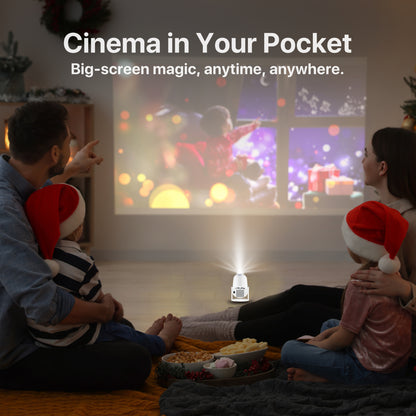 Brother eye 4k Mini projector 300 lumens , Built-in speaker , Pre installed Apps, up to 200 inch size display , 2gb ram ultra fast , All in One Super Mini Projector