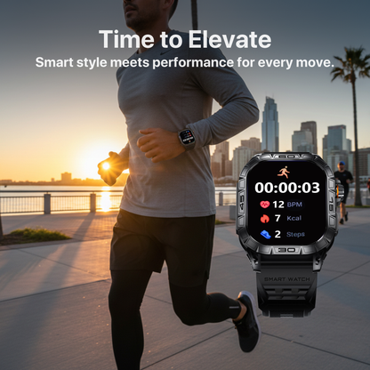 The Bigly Brothers All-in-1 Smart Watch, Mens Watch Amoled Display with Call/Text, Blood Pressure, Heart Rate, Oxygen Level Monitor, Sleep Tracker, 110+ Sport Modes, IP68 Waterproof