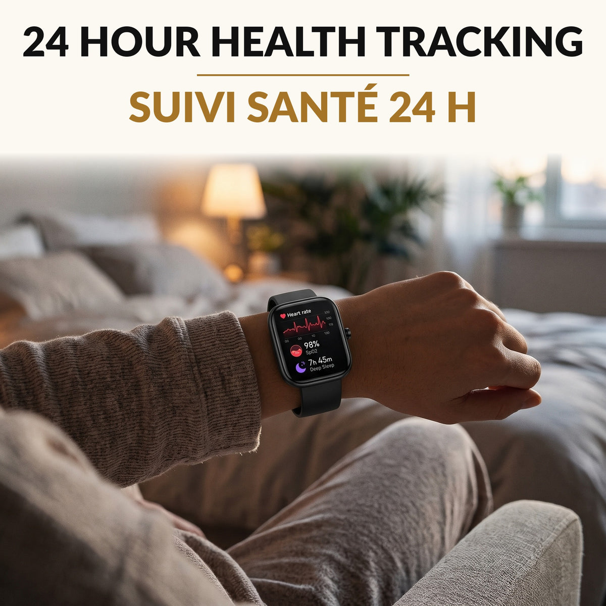 Smart Watch for Men and Women with Bluetooth Calling 1.83 Inch HD Touchscreen Fitness Tracker Heart Rate SpO2 Sleep Monitor 100 Sport Modes IP68